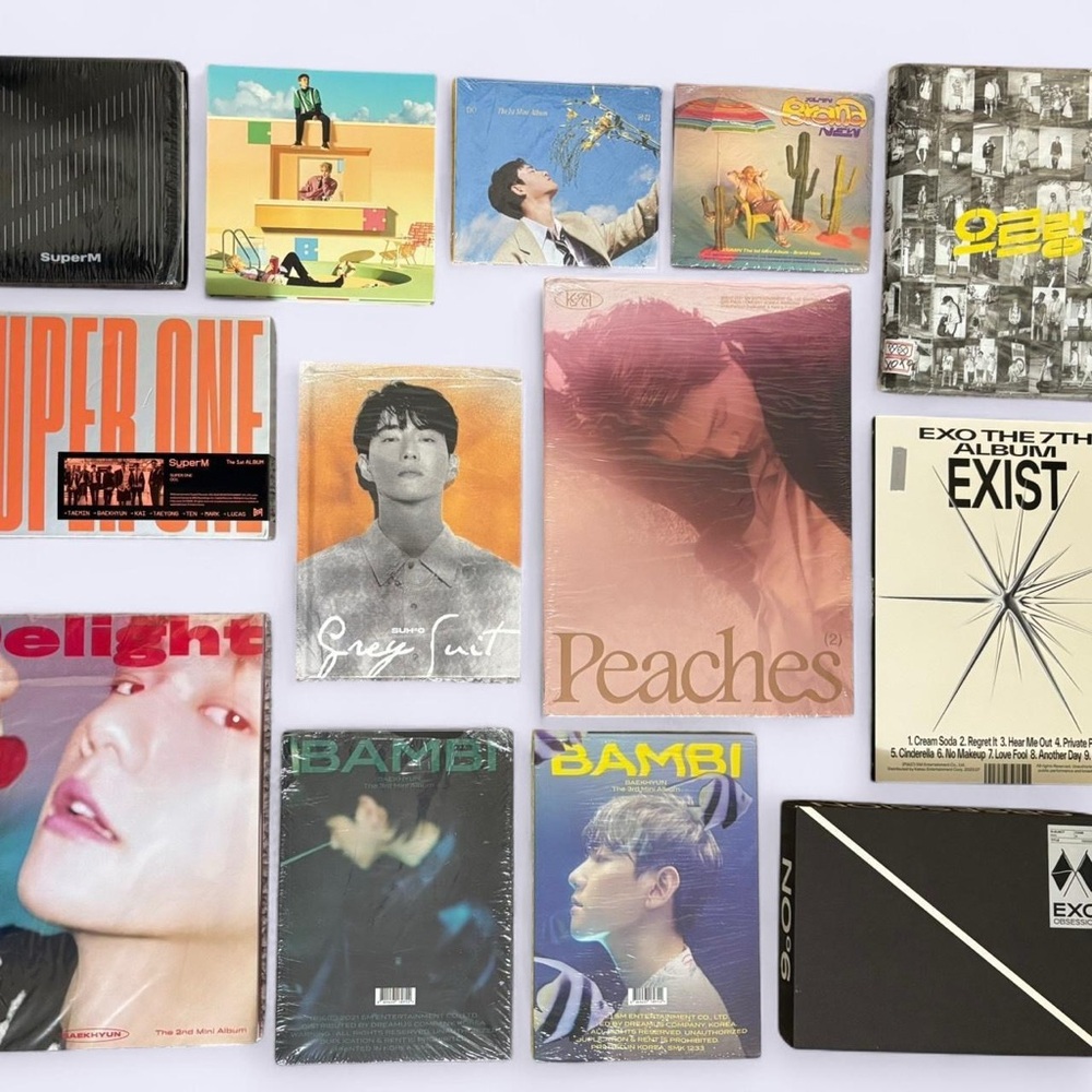 K-pop Albums (SuperM, EXO, Baekhyun, Kai, Suho & More)